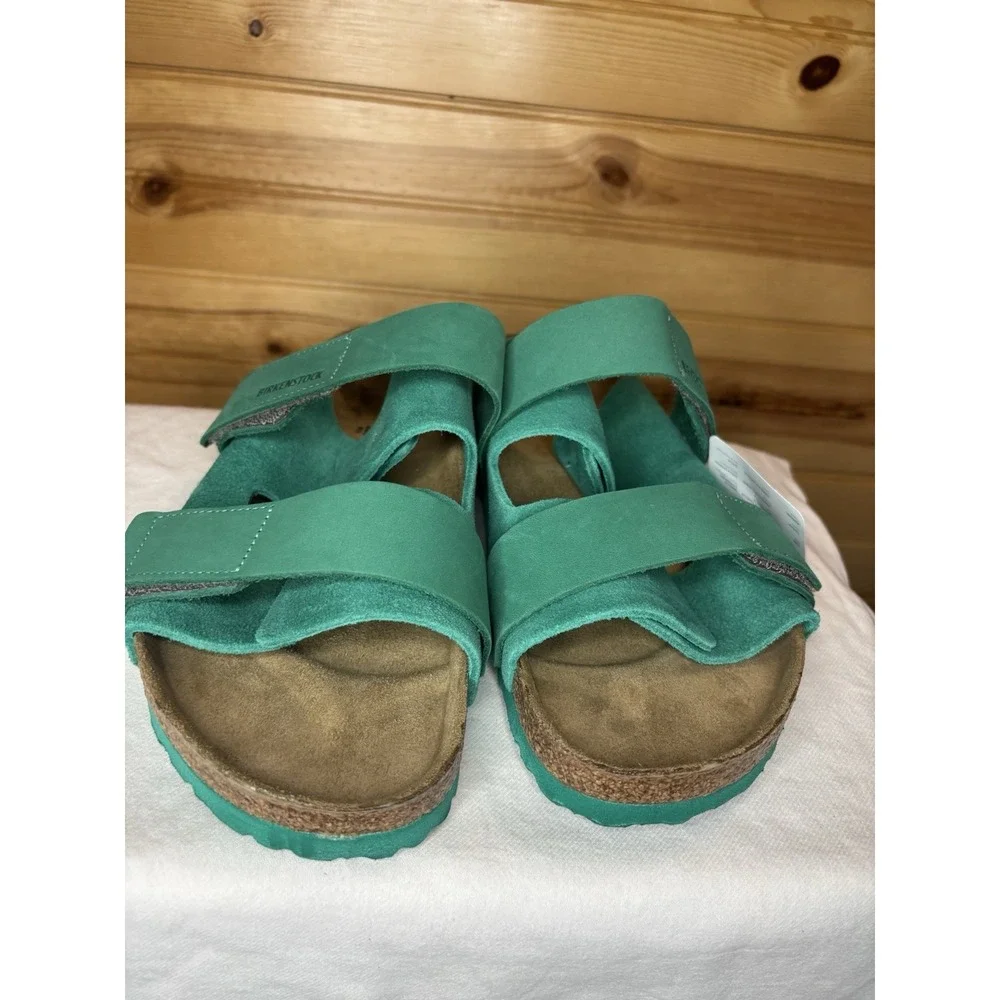 Birkenstock Uji Nubuck Suede Leather Sandal Green EU 43 US 10 (Mens) NWT $150